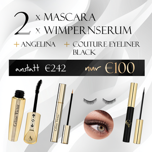 2x tusz do rzęs + 2X Serum rzęsowe + Angelina + Couture Eyeliner Black